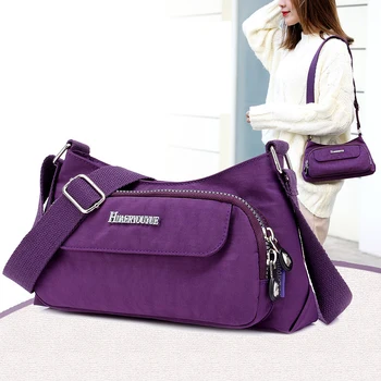 Moda damska torba na ramię dla pań projektant wodoodporny nylon plaża mała torebka na zamek portfele Messenger Crossbody bag