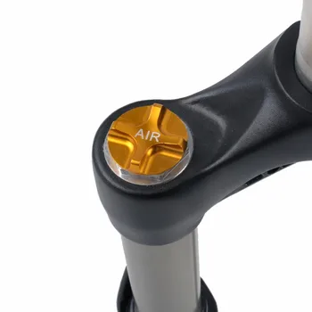 ZTTO CNC Mountain Bike Air Gas Fork Value Cover MTB przedni widelec pokrywa ochraniacz części roweru złoto niebieski