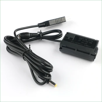 Lanfulang USB to EN-EL15 EP-5B Dummy Battery Adapter Plug DC Power Bank do Nikon Z6 Z7 D7500 D7200 D7000 D7100 D850 D810
