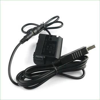 Lanfulang USB to EN-EL15 EP-5B Dummy Battery Adapter Plug DC Power Bank do Nikon Z6 Z7 D7500 D7200 D7000 D7100 D850 D810