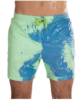 Zmienić kolor plażowe spodenki męskie kąpielówki stroje kąpielowe strój kąpielowy Quick Dry szlafroki szorty plażowe spodnie dla dzieci i dorosłych
