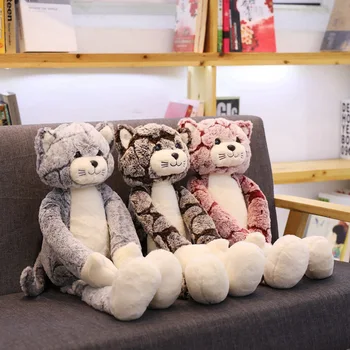 1 szt. 50-90 cm Kawaii koty pluszowe zabawki słodkie miękkie zwierzęta puszyste koty lalki miękkie zabawki dla dzieci dzieci prezent na Urodziny prezenty