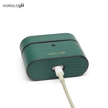 Horologii spersonalizowane włoski skórzany wzór jaszczurki dla AirPods Pro Case luksusowe akcesoria do słuchawek Dropship