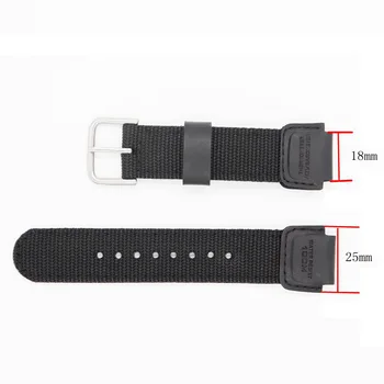 Akcesoria do zegarków męski czarny nylonowy pasek do Casio F-108WH W-215 W-216 Sport Watch band F108WH Wristband W215 W216 bransoletka nowy