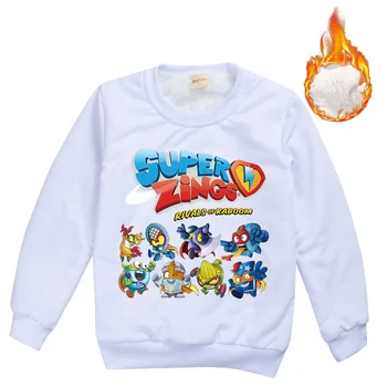 Zimowe dziewczyny chłopcy sweter, odzież wierzchnia super zings superzings dzieci dziecko bluza bluzki dla 1-16 lat