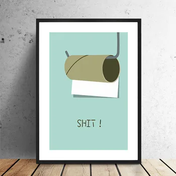 Streszczenie list prosty obraz wystrój domu plakat drukowanie skandynawski płótno Malarstwo obraz sypialnia toaleta ватерклозет ścienne sztuki DIY