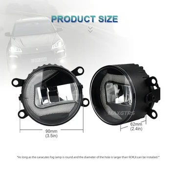 2x uniwersalny 3,0 calowy samochód Auto Front Bumper DRL COB LED światła przeciwmgielne światła do jazdy dziennej światła przeciwmgielne obiektywu Suzuki Focus