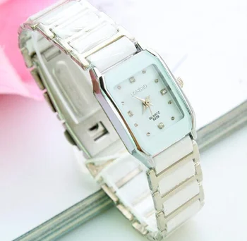 Oryginalny marka LONGBO Lover ceramiczny zegarek Mężczyźni Kobiety pasek ze stali nierdzewnej nowe tagi kwarcowy analogowy zegarek moda Relogio