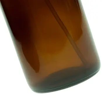 Puste butelki z Bursztynowego szkła z etykietami (2 opakowania) - wielokrotnego użytku pojemnik do olejków eterycznych, środków czyszczących lub środków aromatyzujących