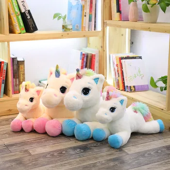Nooer Rainbow Unicorn Pluszowe Zabawki Miękkie Zwierzęta Unicornio Pluszowe Lalki Zabawki Dla Dzieci, Dziecko, Urodziny, Prezent Na Boże Narodzenie