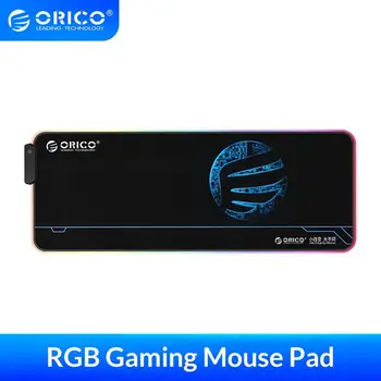 ORICO Gaming Mouse Pad RGB gruby gumowy podkładka pod mysz ogromny komputerowy podkładka stołowa klawiatura Mirco USB Pads With LED Backlit Mice Mat