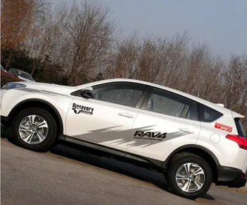 Zestaw Discovery RAV4 Car SUV Body Waist Line PCV, naklejki sportowe, wyścigowe naklejki