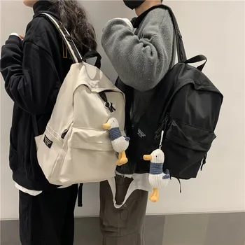 2020 nowy męski plecak szkoły średniej uczeń szkoły Torba damska duża pojemność podróży plecak wodoodporny materiał czarny plecak