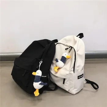 2020 nowy męski plecak szkoły średniej uczeń szkoły Torba damska duża pojemność podróży plecak wodoodporny materiał czarny plecak