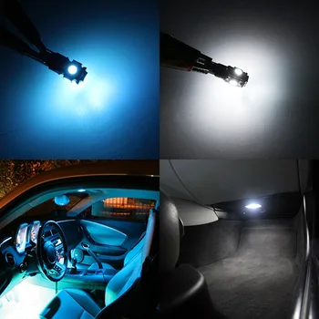 Edislight 9szt White Ice Blue Canbus LED Lamp Car Bulbs Interior Package Kit For 2002-2006 Honda CR-V CRV Map Dome Plate Light