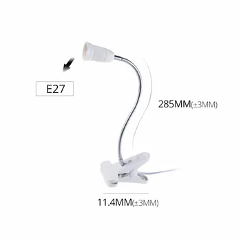1.8 m E27 LED lampa stołowa klip uchwyt z przełącznikiem Elastyczny uchwyt żarówki E27 EU US Plug 360 stopni