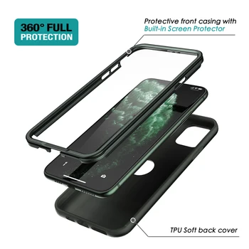 Etui do telefonu iPhone 11 pro Max Case Soft TPU Bumper Case z wbudowanym bieżnikiem ekranu Solid color capa case for Iphone 11
