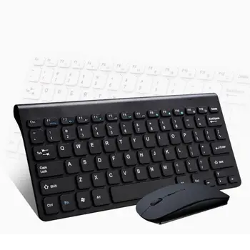 2.4 G bezprzewodowa cienka klawiatura i mysz bezprzewodowa Mini Multimedia Keyboard Mouse Combo Set dla notebooka notebook KOMPUTERA stacjonarnego Macbook