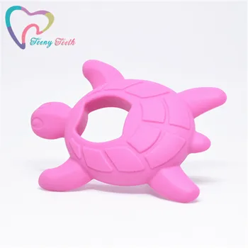 1 szt BPA Free Baby Silicone Turtle Teether Silikonowa Żółw ząbkowanie żywności klasy dla DIY karmiących brodawki łańcucha prezenty