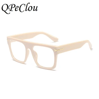 Nowy Vintage rama duże kwadratowe anty-niebieskie okulary Kobiety marka optyczne, folie przeciwsłoneczne mężczyźni punkty Oculos Feminino UV400