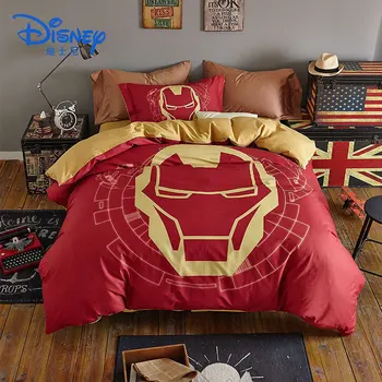 Disney Marvel pościeli 3D Printing luxury Pościeli Set 4pcs,klasyczne postacie Marvel dla chłopca wystrój sypialni pościel prezent