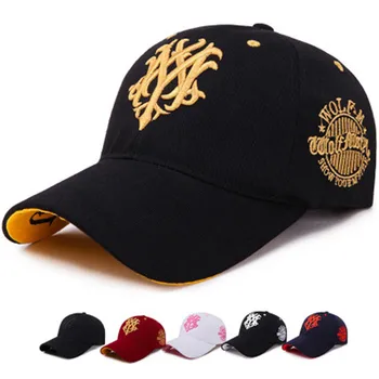 Męskie brytyjska baseballowa czapka Wilk haft czapka z daszkiem popularna koreańska, japońska letnia damska czapka sportowa kapelusz Słońca