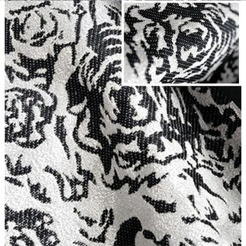 Żakardowe tkaniny do sukni precyzyjna Żakardowe tkaniny na ubrania Róża klasyczny wzór DIY ubrania do szycia materiałów