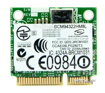 BCM94322HM8L 2.4&5G 300M BCM4322 Mini PCI-E DW1510 darmowe sterowniki Mac OS WiFi bezprzewodowa karta sieciowa dla hackintosh