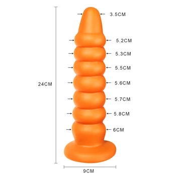 Duży rozmiar dla dorosłych korek analny miękki silikon ogromny rozmiar korek analny masaż prostaty, pochwy zwieracz odbytu kulki analne Expander dla mężczyzn