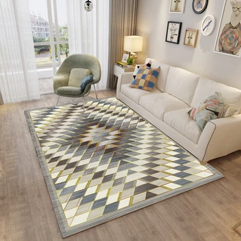 Nordic Carpet Rug For Living Room Modern 3d Printing Geometric Floor Rug Non-slip Antifouling Carpet For Parlor Factory Supply