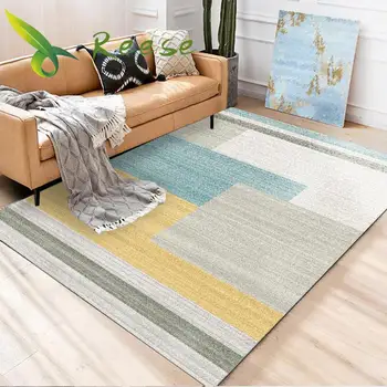 Nordic Carpet Rug For Living Room Modern 3d Printing Geometric Floor Rug Non-slip Antifouling Carpet For Parlor Factory Supply