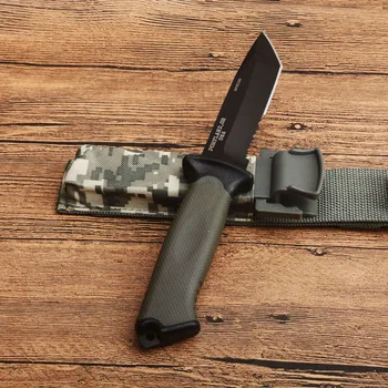 Stała Taktyczne Powłoka Tytanowa Stalowego Ostrza Taktyczny Nóż Survivor Infantry Military Fixed Blade Knife Hot