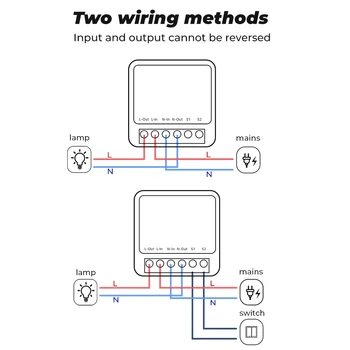 Mini Smart Wifi DIY Switch For Light Timer Wireless 2 Way Control praca z Tuya Alexa Google 10A 16A