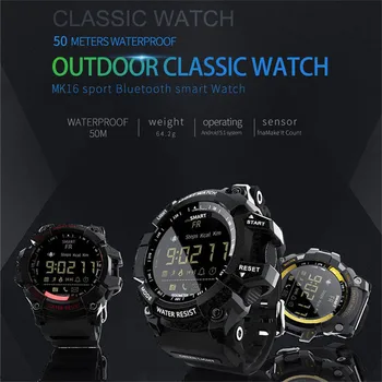 Nowe inteligentne zegarki lokmat Mk16 Bluetooth Smart Watch Multi Languages Activity Fitness Watch IP68 Smartwatch Adults