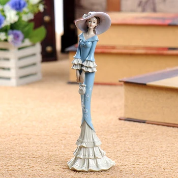 Europejski wystrój domu szlachetna Wiktoriańska dziewczyna elegancka kobieta model do sypialni, dekoracja stołu prezent figurki rękodzieło biżuteria