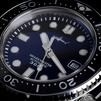 HEIMDALLR Sharkey rocznika mężczyzna zegarka do nurkowania szafirowe zegarki sportowe świecące dial 300 m Wodoodporny zegarek mechaniczny zegarek luksus