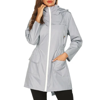 2020 nowy damski lekki płaszcz dla kobiet kurtka przeciwdeszczowa z kapturem na świeżym powietrzu turystyczne kurtka długie okrycia przeciwdeszczowe aktywne okrycia przeciwdeszczowe