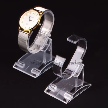 Sprzedaż hurtowa 30 szt./lot plastikowe panie i mężczyźni zegarek uchwyt zegarek wyświetlacz stoisko biżuteria prezentacja zegar organizator rekwizyty