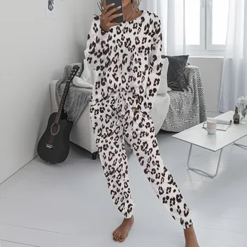 2020 nowy kobiety Пижамный zestaw na co dzień miła domowa odzież z nadrukiem damska piżama długie spodnie piżama domowy strój damska piżama 2 szt.