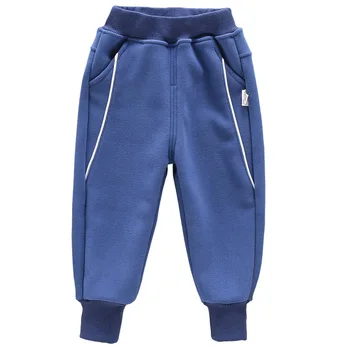 Nowe Chłopcy Ciepłe Zimowe Spodnie Sportowe Dla Dzieci Moda 1-8 Lat Odzież Baby Plus Gruby Aksamit Długie Spodnie Ołówek