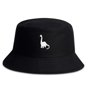 Moda bawełna męskie Rybacki kapelusz dinozaur haft wiadro kapelusz hip - hop kapelusze damskie dziki kapelusz, słońce konfigurowalny casquette