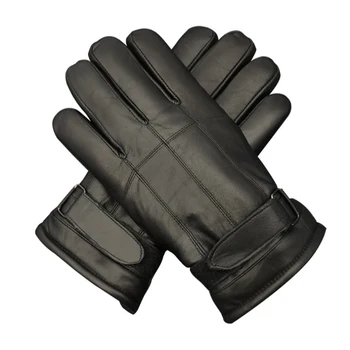 2020 zimowe ciepłe wełniane rękawice dla mężczyzn open Ski sport rękawice ze skóry naturalnej grube wodoodporne wełniane rękawiczki naturalne futro Guantes