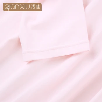 Qianxiu Damskie piżamy zestawy jesień kobiety, bawełniana piżama piżamy rozmiar plus V-neck temat piżamy bielizna nocna strona odzież garnitur 18147
