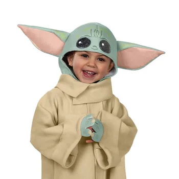 Hot MovieThe Mandalorian Baby Yoda Cosplay Costumes Baby Yoda Grogu Anime Party Fancy Dress Children Photography Dress Xmas Gift