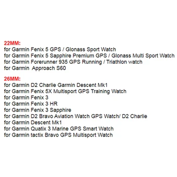 22 mm 26 mm paski do Garmin Fenix 3 3/Fenix 5X/Fenix 5X Plus/S60/MK1/Fenix 5/Fenix 5 Plus Smart Watch Band nylon szybkie wydanie