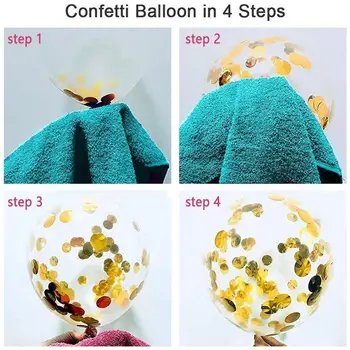 50 szt. przezroczyste lateksowe balony 12 cali Złotej róży cekinów balony dzieci ślub DIY urodziny festiwal dekoracji domu