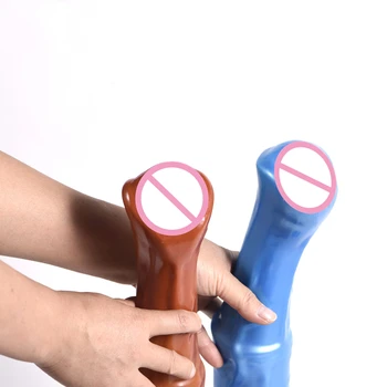 41x8 cm realistyczne ogromne konia wibrator dla dorosłych Sex Zabawki dla kobiet, mężczyzn 16 cali masaż prostaty korek analny odbyt pochwa masturbator