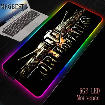 MRG Game Player Rantopad Black Lockedge Large RGB Custom Backlit Mechanical Gaming Keyboard Mouse Pad DOTA2 Tank World CS