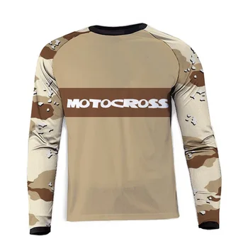 Motocross Jersey zejście camiseta ropa mtb z długim rękawem w kamuflażu Moto Jersey górski rower dh koszula mx motocykl odzież