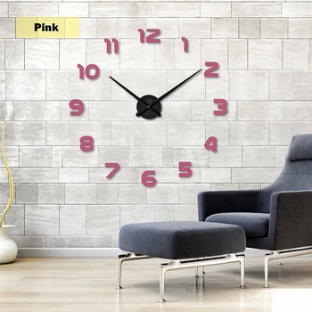 2020 nowy Moderm DIY zegary ścienne akrylowe, metalowe, Lustrzane naklejki duże zegarek Kwarcowy cyfrowy zegar ścienny igły Darmowa wysyłka